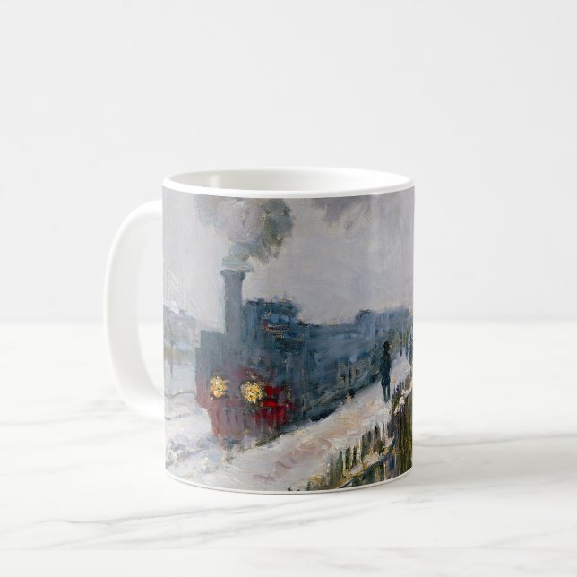 Claude Monet - Train in the Snow / The Locomotive Coffee Mug (Front Left)