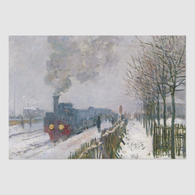 Claude Monet - Train in the Snow / The Locomotive Tissue Paper (Front)