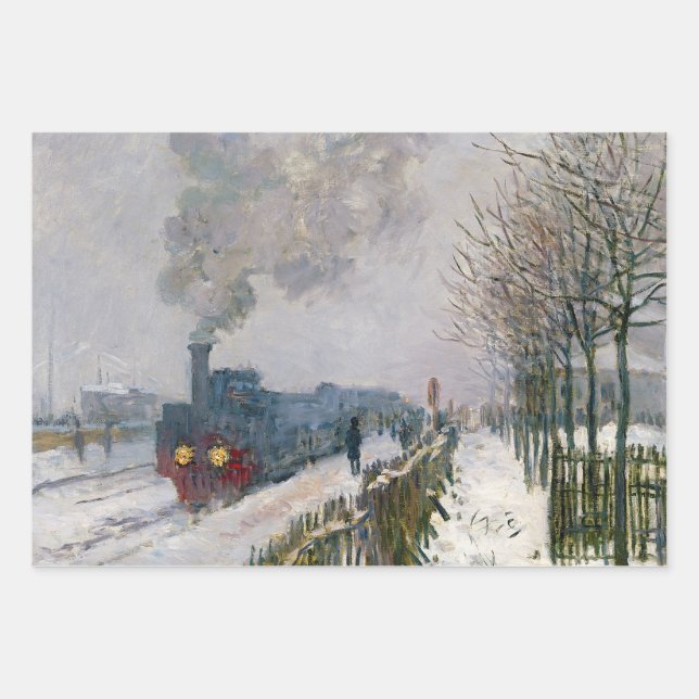 Claude Monet - Train in the Snow / The Locomotive Wrapping Paper Sheet (Front)