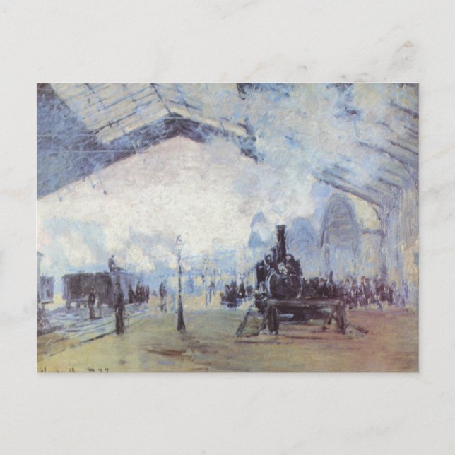 Claude Monet Train Station Postcard (Front)