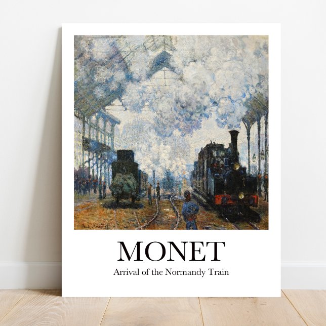 Claude Monet Train Station Poster (Monet's Impressionist Masterpiece: Arrival of the Normandy Train. Museum-quality poster)