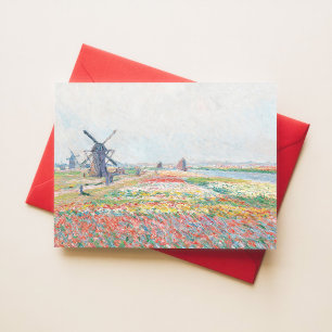 Claude Monet Tulip Fields Hague  Impressionist Postcard