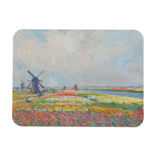 Claude Monet - Tulip Fields near The Hague Magnet (Horizontal)