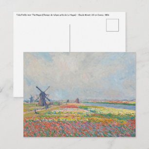 Claude Monet - Tulip Fields near The Hague Postcard