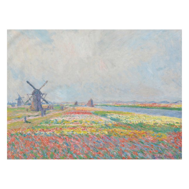 Claude Monet - Tulip Fields near The Hague Tablecloth (Front (Horizontal))