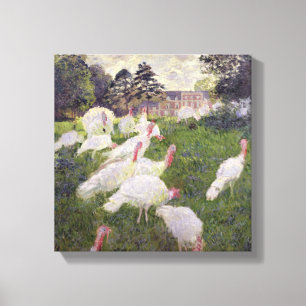 Claude Monet   Turkeys at Chateau de Rottembourg Canvas Print