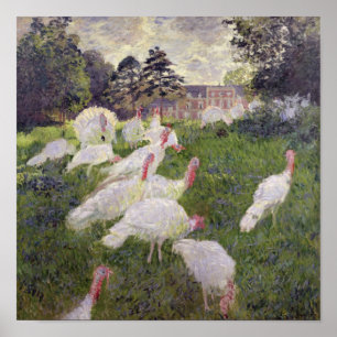 Claude Monet   Turkeys at Chateau de Rottembourg Poster
