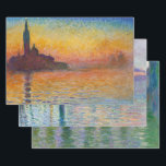 Claude Monet - Venice Masterpieces Selection  Wrapping Paper Sheet<br><div class="desc">Claude Monet - Venice Masterpieces Selection
 - San Giorgio Maggiore at Dusk,  Venice,  1908
 - The Grand Canal,  Venice,  1908
 - Palazzo Dario,  Venice,  1908</div>