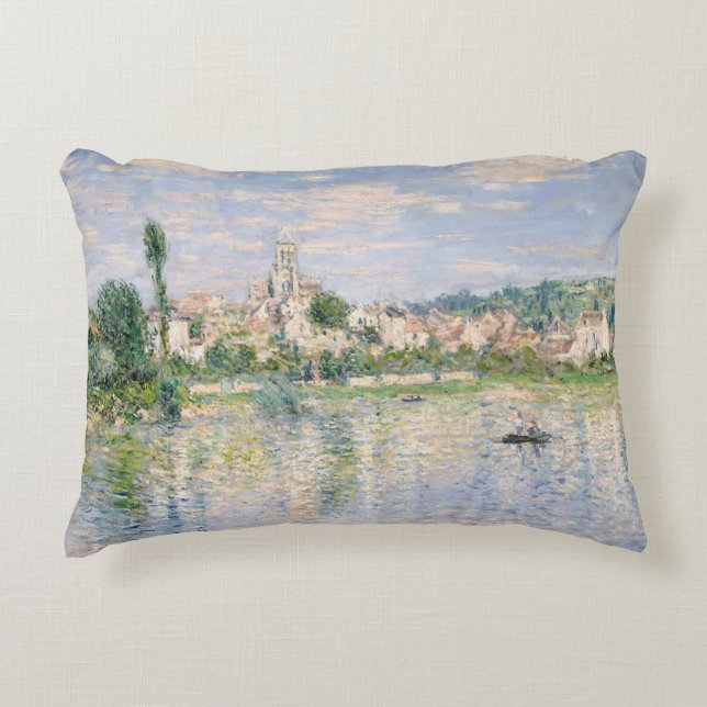 Claude Monet - Vetheuil in Summer Decorative Pillow (Front)