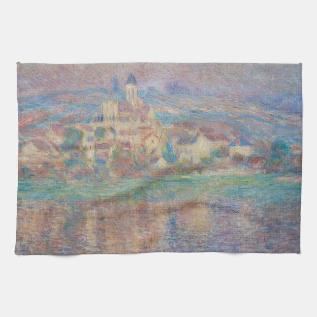 Claude Monet - Vetheuil, Sunset Kitchen Towel (Horizontal)