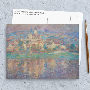 Claude Monet - Vetheuil, Sunset Postcard