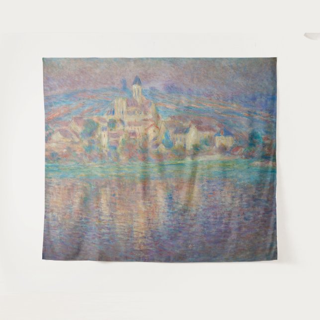 Claude Monet - Vetheuil, Sunset Tapestry (Front (Horizontal))