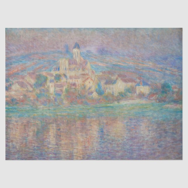 Claude Monet - Vetheuil, Sunset Tissue Paper (Front)