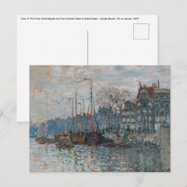 Claude Monet - View of Amsterdam Postcard (Front/Back)