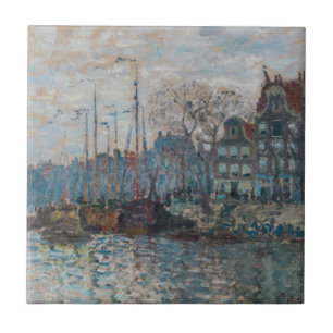 Claude Monet - View of Amsterdam Tile