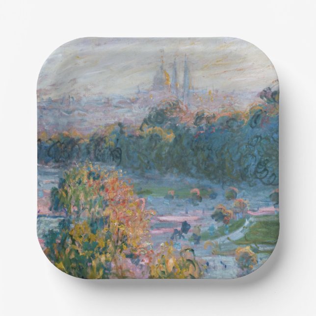 Claude Monet - View of the Tuileries, Study Paper Plate (Front)