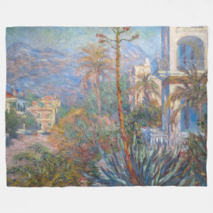Claude Monet - Villas at Bordighera Fleece Blanket