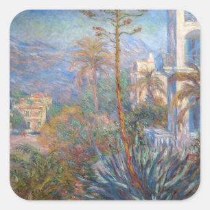 Claude Monet - Villas at Bordighera Square Sticker