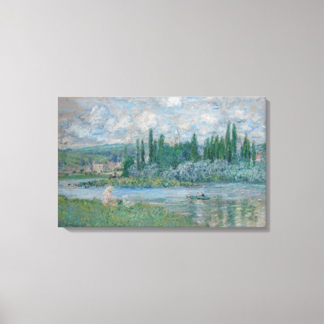 Claude Monet - Vue de Vétheuil-sur-Seine - 1880 Canvas Print (Front)