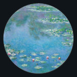 Claude Monet - Water Lilies 1906 Classic Round Sticker<br><div class="desc">Water Lilies (Nympheas) - Claude Monet,  Oil on Canvas,  1906</div>