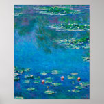 Claude Monet - Water Lilies 1906 Poster<br><div class="desc">Claude Monet - Water Lilies (1906). Famous art painting.</div>