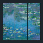 Claude Monet - Water Lilies 1906 Triptych<br><div class="desc">Water Lilies (Nympheas) - Claude Monet,  Oil on Canvas,  1906</div>