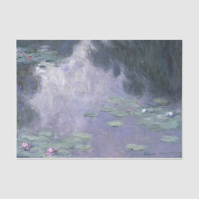 Claude Monet Water Lilies 1907 Nymphéas GalleryHD Tissue Paper (Front)