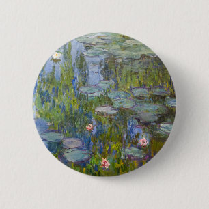 Claude Monet Water Lilies 1915 Impressionist Art 2 Inch Round Button