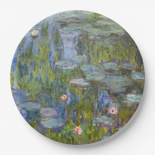 Claude Monet Water Lilies 1915 Impressionist Art Paper Plate