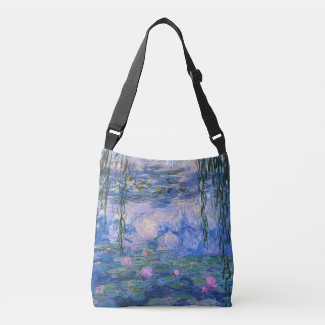 Claude Monet - Water Lilies, 1916 Crossbody Bag (Front)