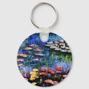 Claude Monet Water Lilies 1916 Fine Art Keychain