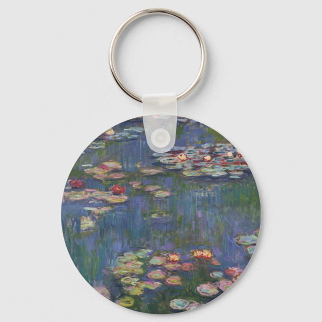Claude Monet Water Lilies 1916 Fine Art Keychain (Front)