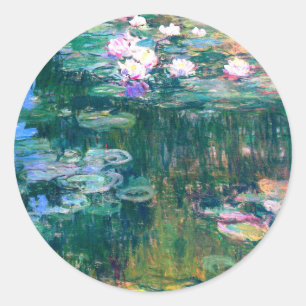 Claude Monet Water Lilies 1917 Classic Round Sticker