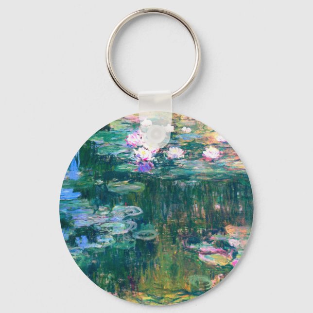 Claude Monet Water Lilies 1917 Keychain (Front)