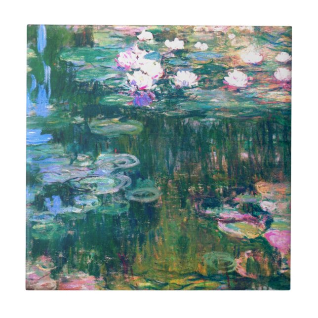Claude Monet Water Lilies 1917 Tile (Front)