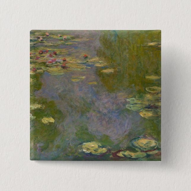 Claude Monet | Water Lilies, 1919 2 Inch Square Button (Front)