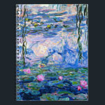 Claude Monet - Water Lilies, 1919 Notebook<br><div class="desc">Claude Monet's famous painting of Water Lilies,  1919.</div>