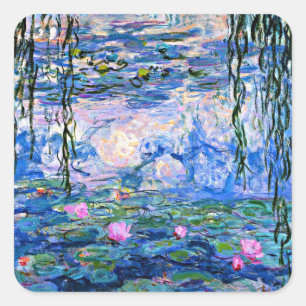 Claude Monet - Water Lilies, 1919, Square Sticker