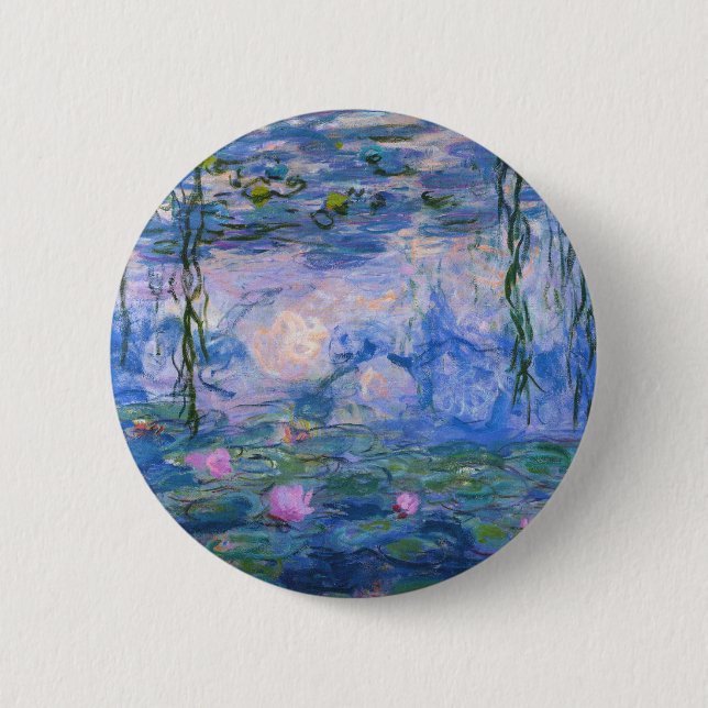 Claude Monet - Water Lilies 2 Inch Round Button (Front)