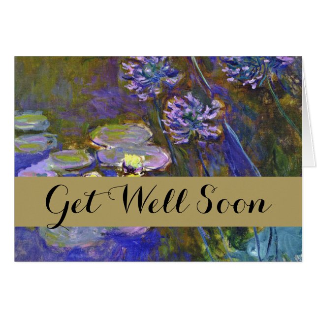 Claude Monet Water Lilies Agapanthus (Devant horizontal)