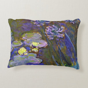 Claude Monet Water Lilies Agapanthus Accent Pillow