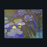 Claude Monet Water Lilies Agapanthus Doormat<br><div class="desc">Claude Monet's Water Lilies and Agapanthus - Claude Monet's Water Lilies and Agapanthus is a wonderful impressionistic painting by one of the master flower artists of all time. The water garden is alive with colour and emotion, as the purple Agapanthus flow up from their blue and green stems. The water...</div>