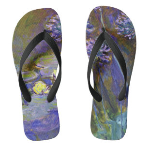 Claude Monet Water Lilies Agapanthus Flip Flops