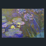 Claude Monet Water Lilies Agapanthus Placemat<br><div class="desc">Claude Monet's Water Lilies and Agapanthus - Claude Monet's Water Lilies and Agapanthus is a wonderful impressionistic painting by one of the master flower artists of all time. The water garden is alive with colour and emotion, as the purple Agapanthus flow up from their blue and green stems. The water...</div>