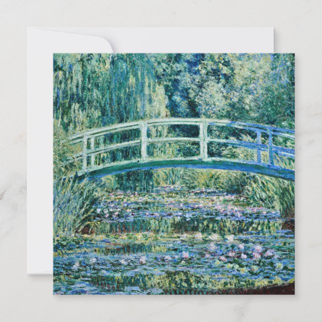 Claude Monet - Water Lilies And Japanese Bridge Holiday Card (Front)