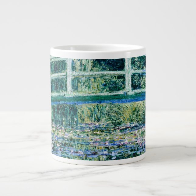 Claude Monet - Water Lilies And Japanese Bridge Large Coffee Mug (Front)