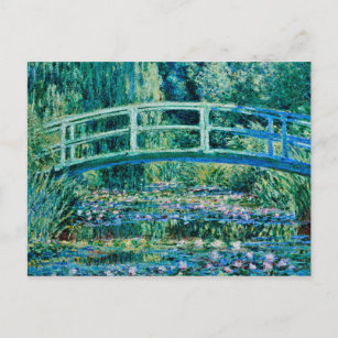 Claude Monet - Water Lilies And Japanese Bridge Postcard