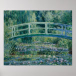 Claude Monet - Water Lilies and Japanese Bridge Poster<br><div class="desc">Water Lilies and Japanese Bridge by Claude Monet, 1899. Claude Monet was a founder of French Impressionist painting, and the most consistent and prolific practitioner of the movement's philosophy of expressing one's perceptions before nature, especially as applied to plein-air landscape painting. The term "Impressionism" is derived from the title of...</div>