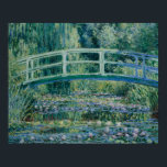 Claude Monet - Water Lilies and Japanese Bridge Poster<br><div class="desc">Water Lilies and Japanese Bridge by Claude Monet, 1899. Claude Monet was a founder of French Impressionist painting, and the most consistent and prolific practitioner of the movement's philosophy of expressing one's perceptions before nature, especially as applied to plein-air landscape painting. The term "Impressionism" is derived from the title of...</div>