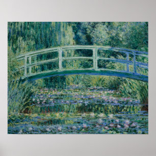 Claude Monet - Water Lilies and Japanese Bridge Poster